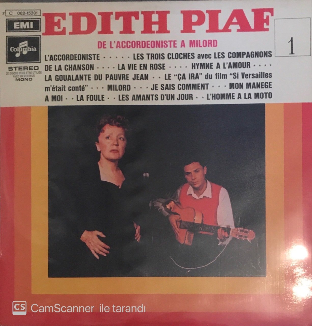 Edith Piaf 1 De L'accordeoniste A Milord LP