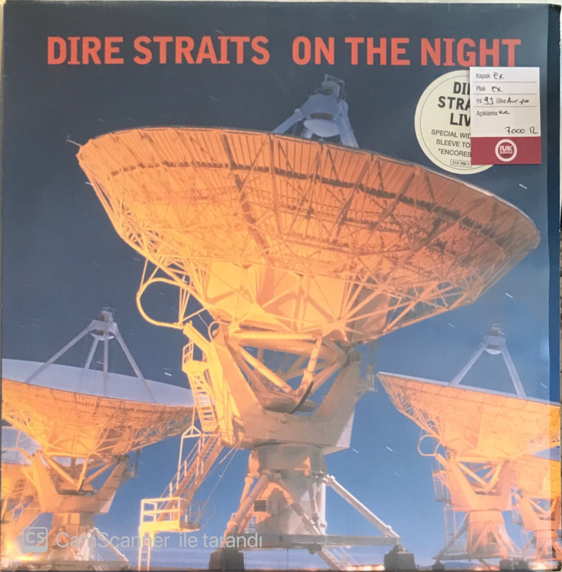Dire Straits - On The Night Double LP