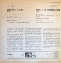 Concierto De Aranjuez Noches En Los Jardines De Espana LP