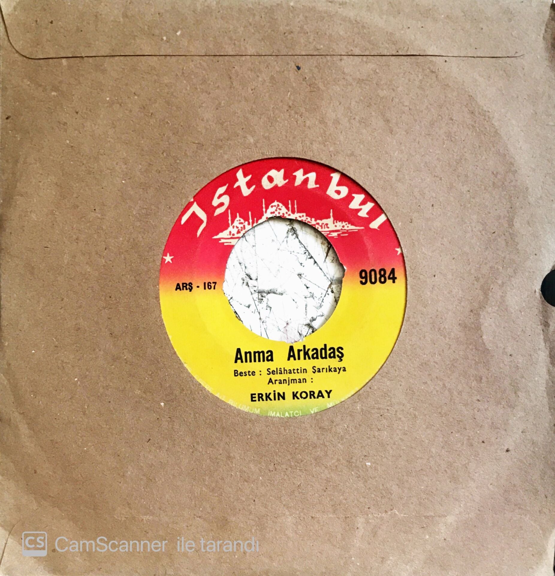 Erkin Koray - Anma Arkadaş/Anadolu'da Sevdim - 45'lik