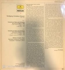 W. A. Mozart Piano Concertos LP
