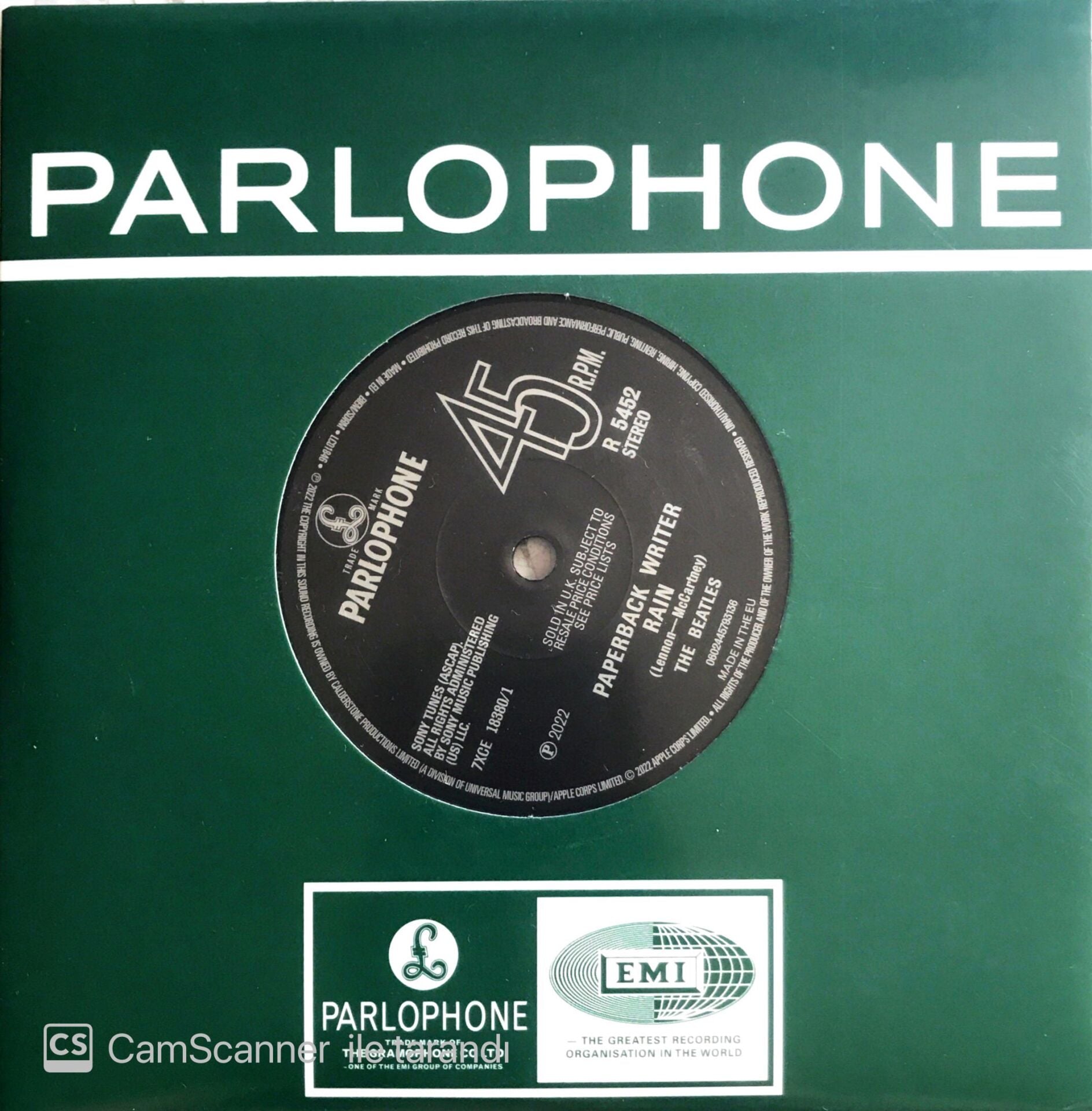 The Beatles - Paperback Writer/Rain - 45'lik