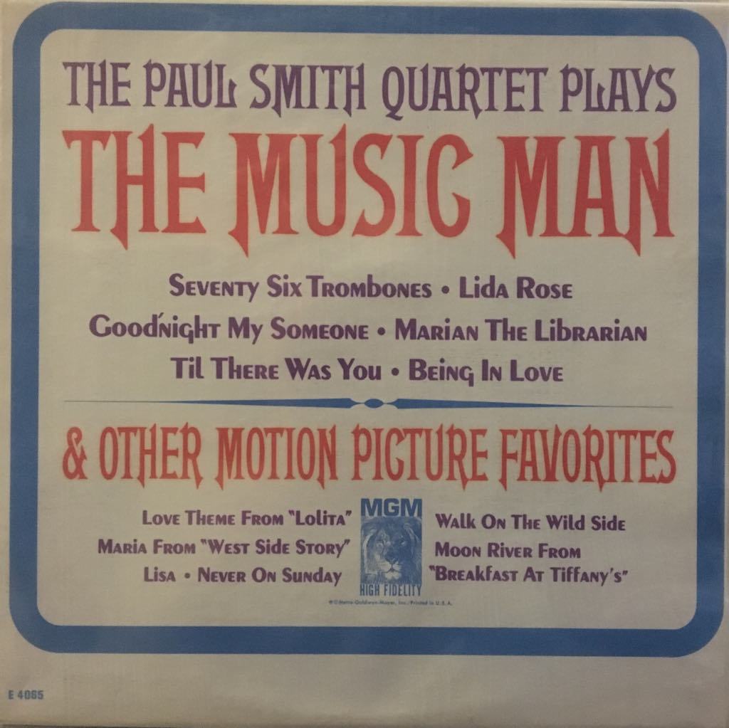 The Paul Smith Quartet Plays The Music Man LP