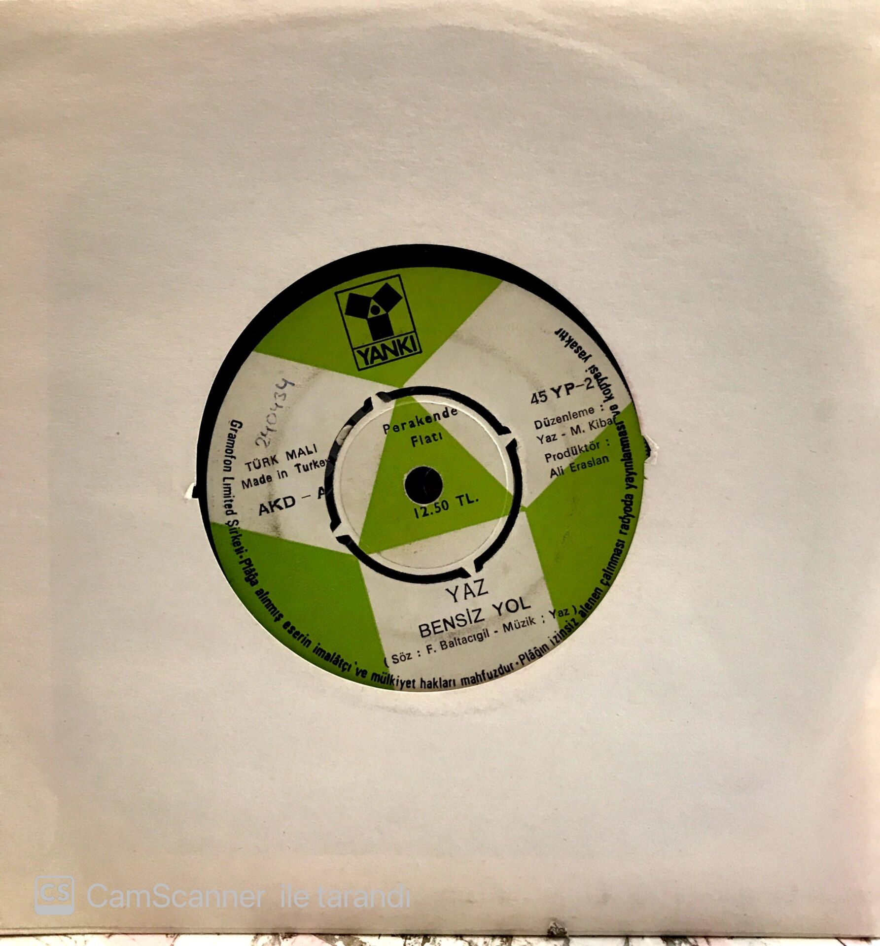 Yaz Bensiz Yol 45lik