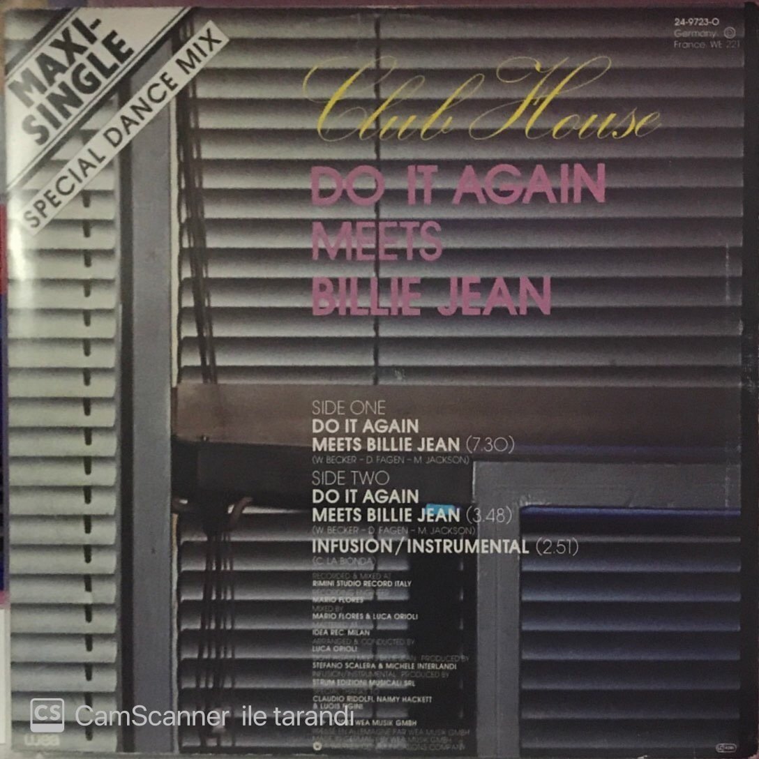 Club House Do It Again Meets Billie Jean MAXİ