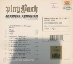 Jacques Loussier Play Bach N'3 CD