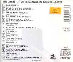Modern Jazz Quartet / The Artist Of The Modern Jazz Quartet CD