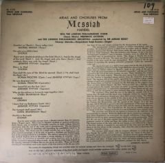 Arias And Choruses From Messiah LP