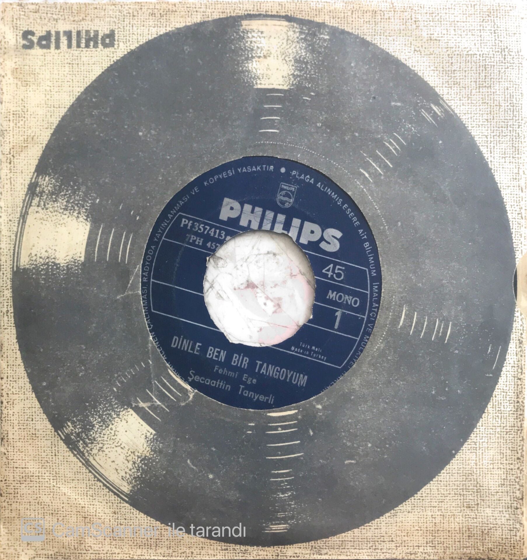 Şecaettin Tanyerli - Dinle Ben Bir Tangoyum/Bir Sebeple Sen Gücenmişssin Bana - 45'lik