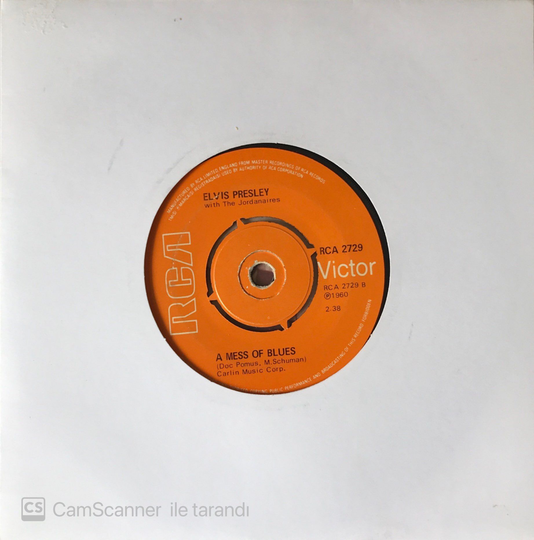 Elvis Presley - A Mess Of Blues 45lik