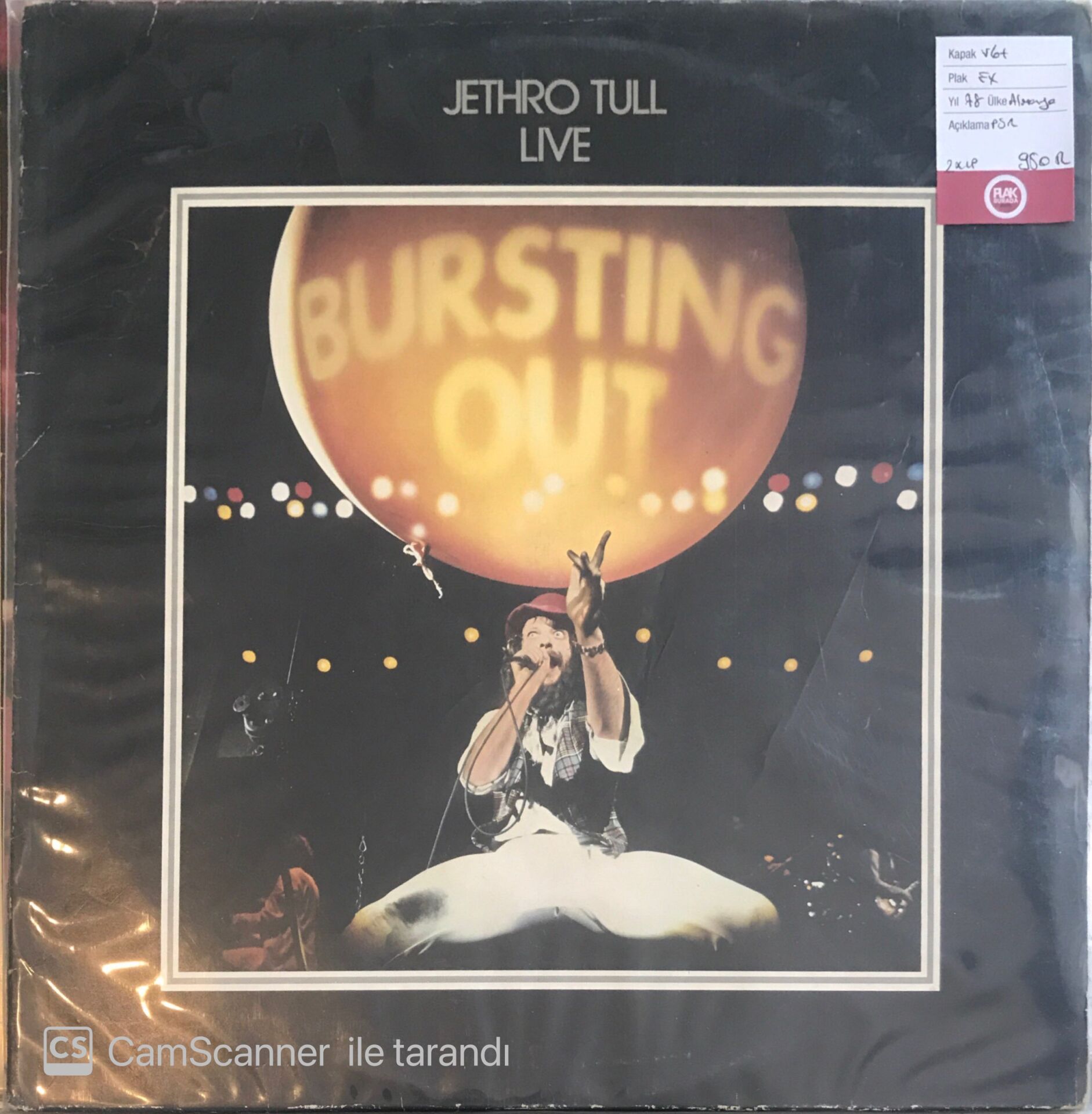 Jethro Tull Live - Bursting Out Double LP