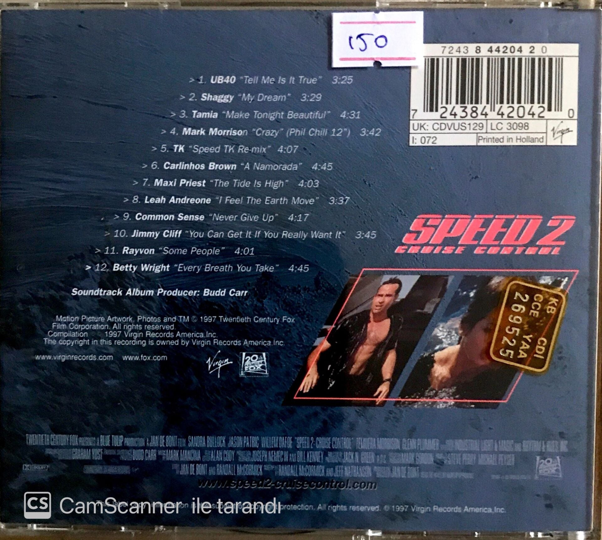 Speed 2 Original Motion Picture Soundtrack - CD Plak Satın Al
