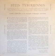 Karl Zaruba Fetes Tyroliennes LP