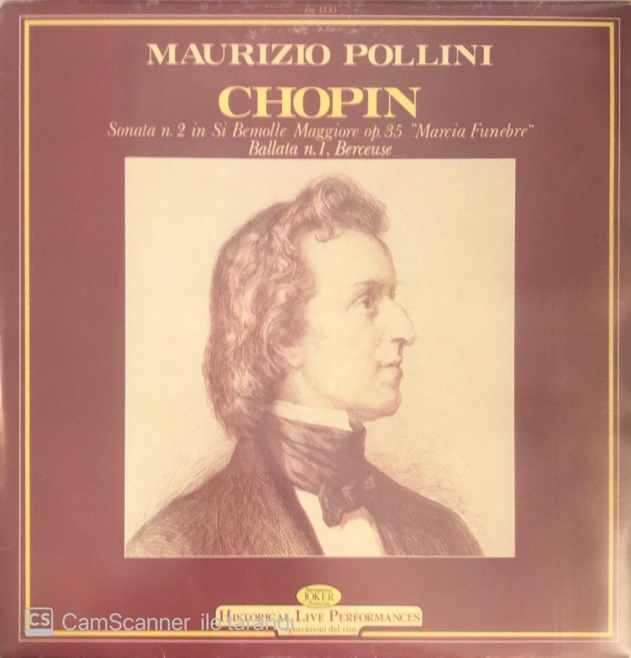 Maurizio Pollini Chopin Sonata N. 2 Si Bemolle Maggiore Op.35 LP