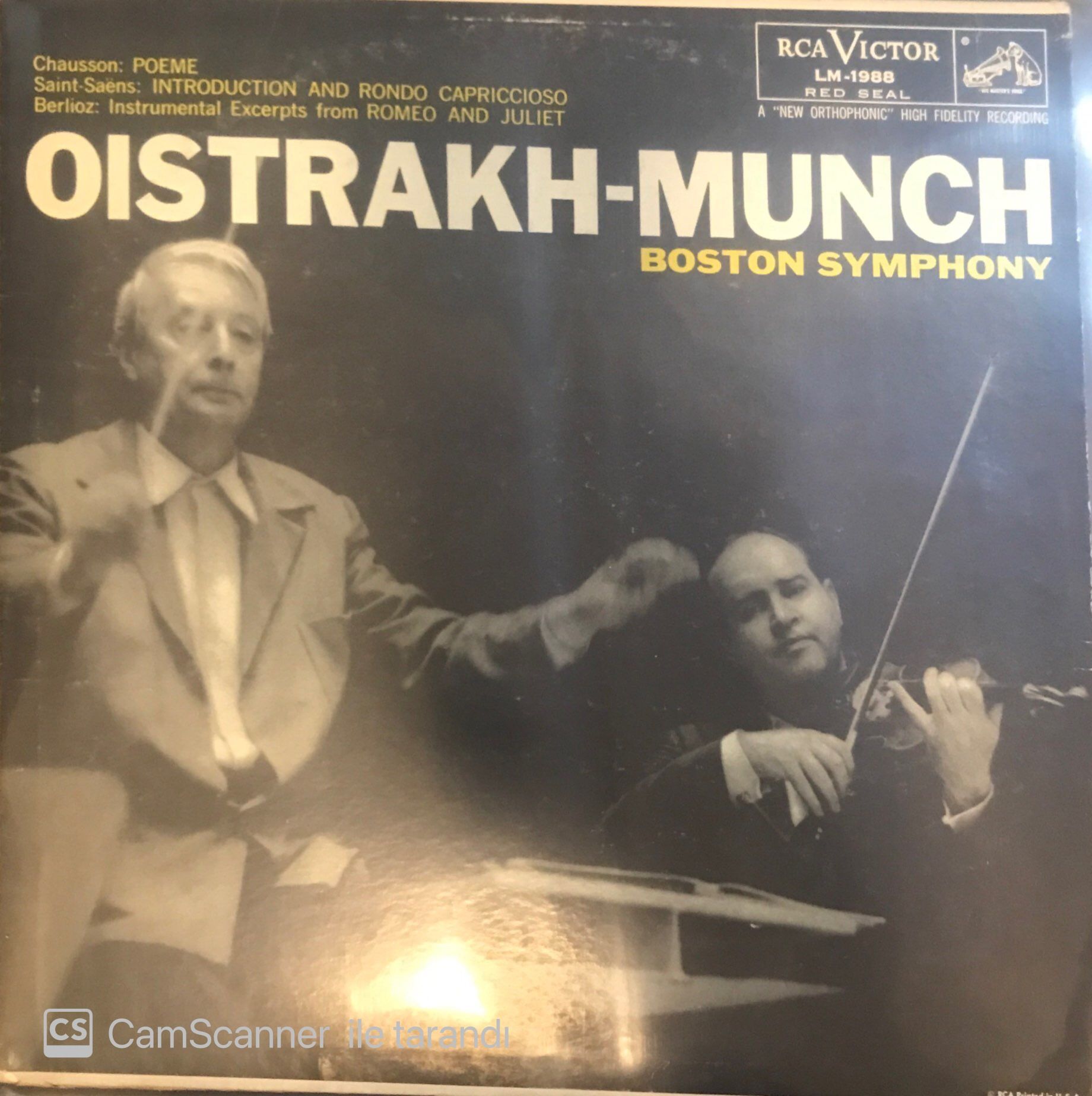 Oistrakh Munch Boston Symphony LP