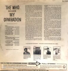 The Who Sings My Generation LP