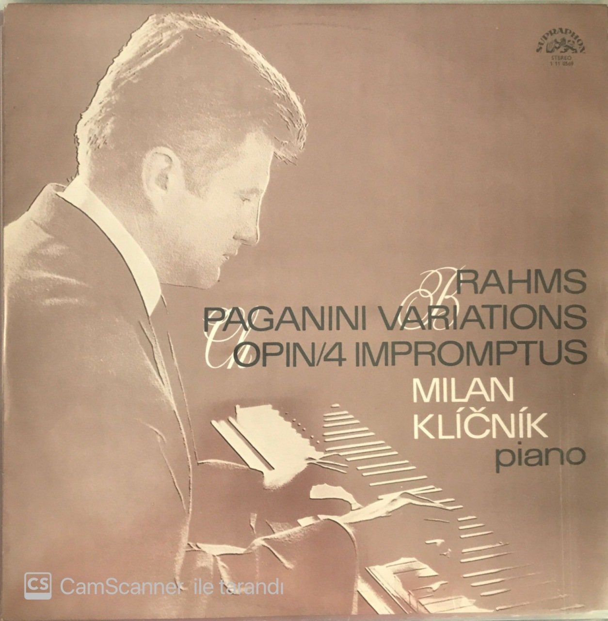 Brahms Paganini Variations Chopin/4 Impromptus Milan Klicnik Piano LP