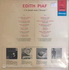 Edith Piaf J'ai Danse Avec L'amour LP