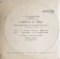 Üzeyir Hacıbeyov - O Olmasın Bu Olsun - Double LP