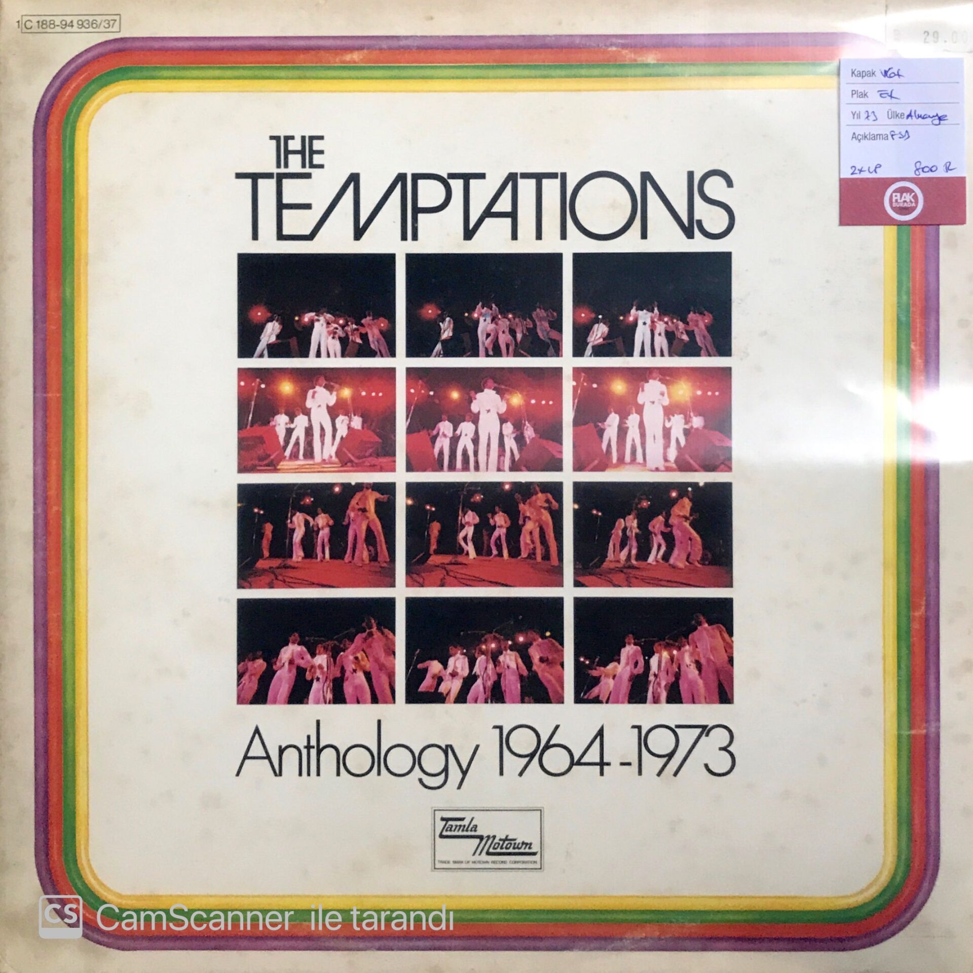 The Temptations / Anthology 1964-1973 Double LP
