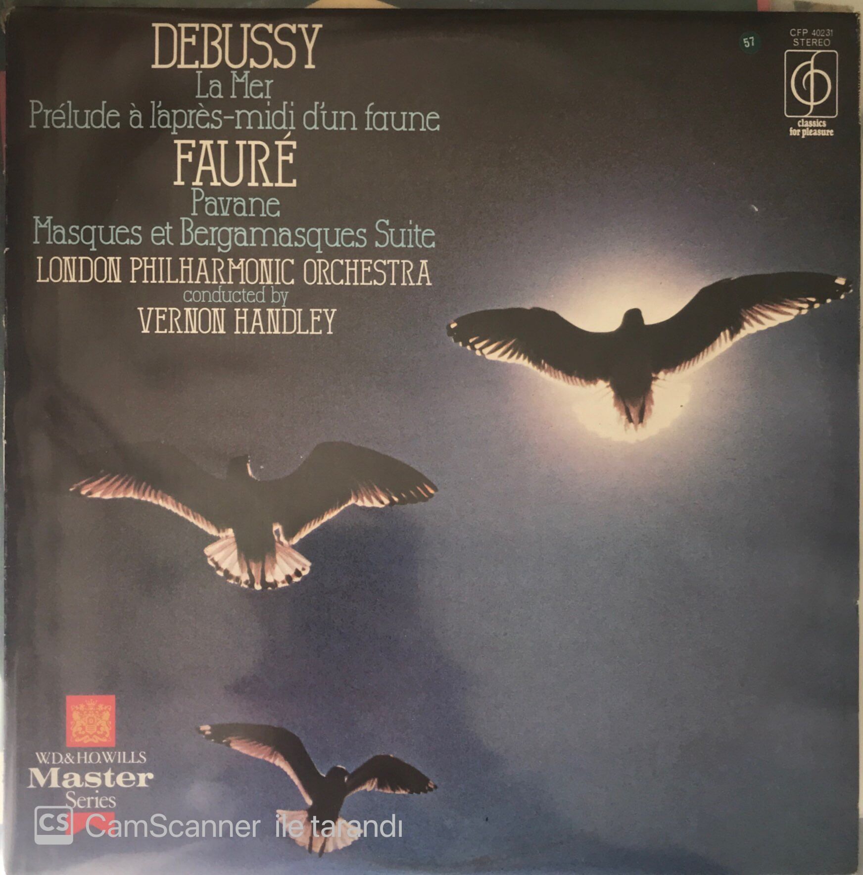 Debussy La Mer Prelude A Lapres- Midi Dun Faune Faure Pavane London Phılharmonıc Orchestra Vernon Handley LP