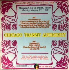 Chicago Transit Authority - Texas International Pop Festival LP (Şeffaf Mavi Renk )