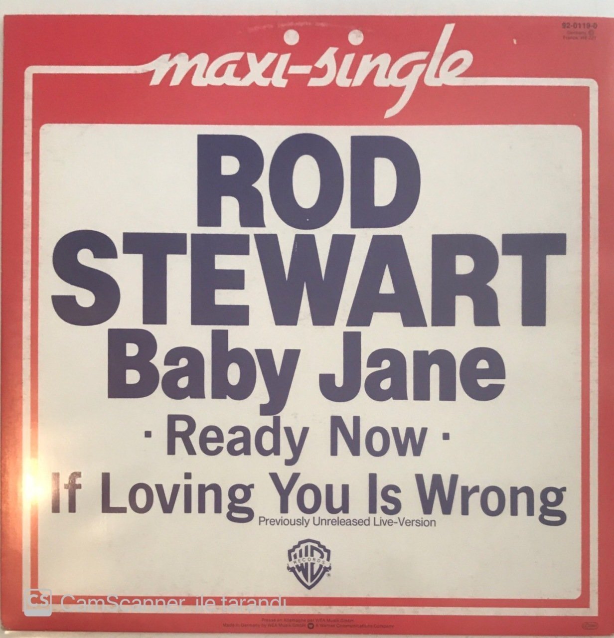 Rod Stewart Baby Jane MAXI
