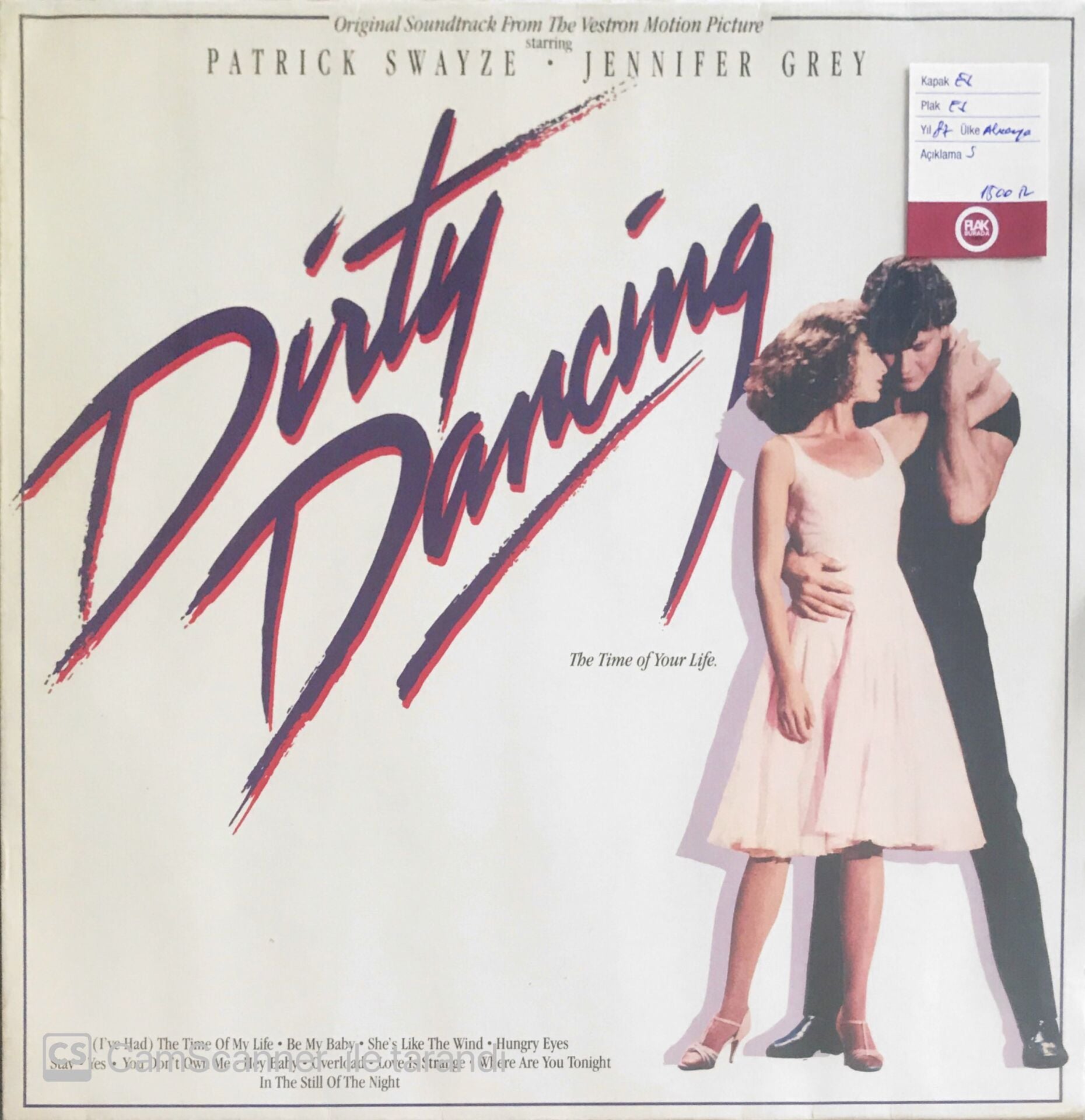 Dirty Dancing - Original Soundtrack From The Vestron Motion Picture - LP