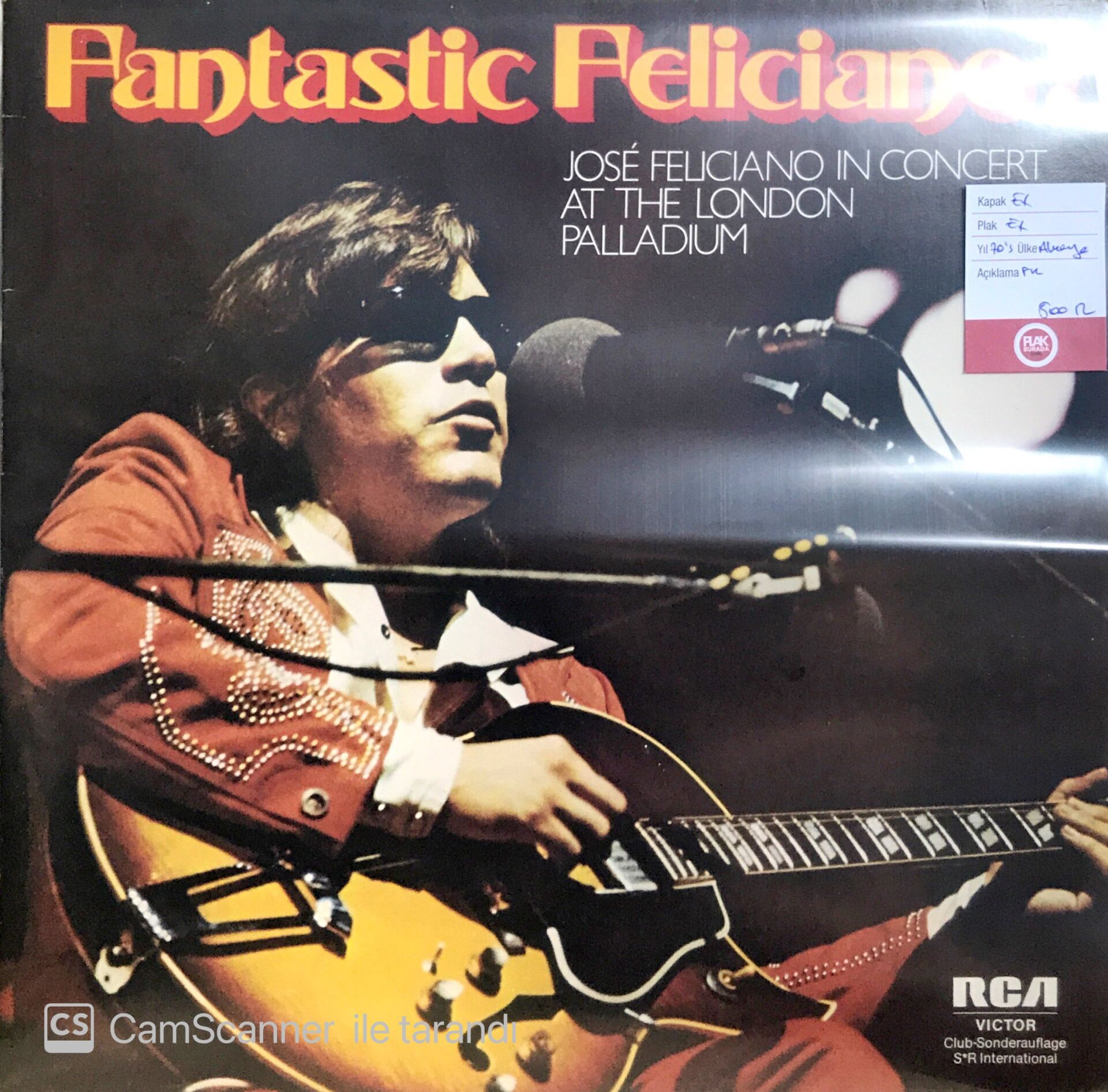 Fantastic Feliciano / Jose Feliciano In Concert At The London Palladium LP