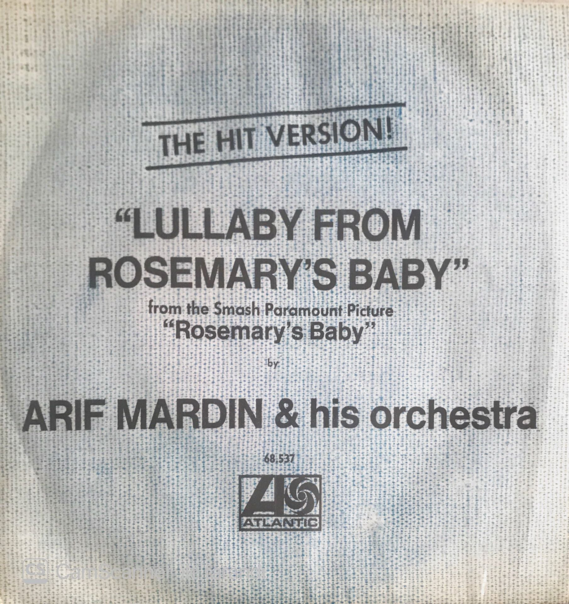 Arif Mardin & His Orchestra - Lullaby From Rosemary's Baby/The Blue Bull - 45'lik