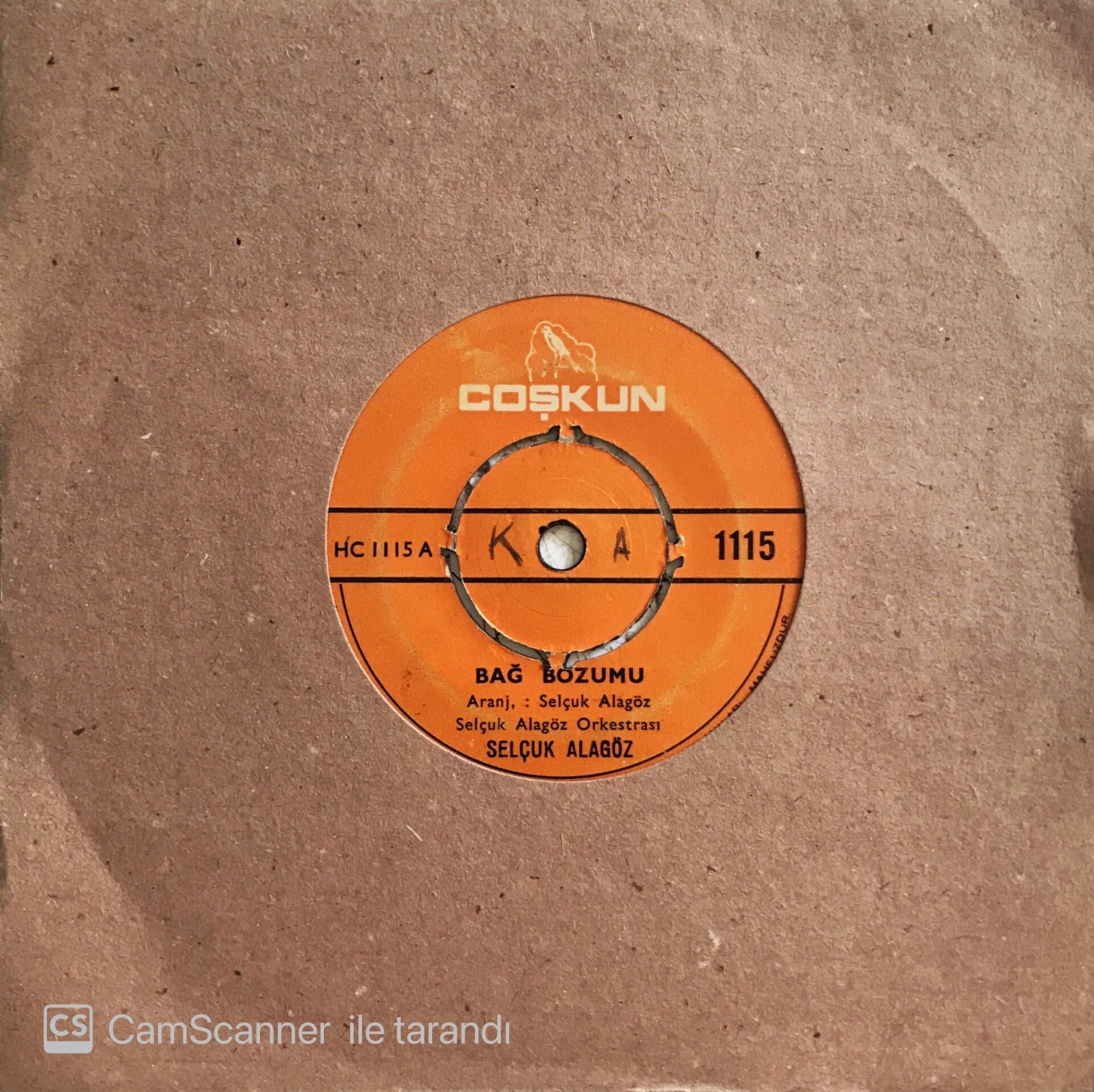 Selçuk Alagöz - Bağ Bozumu / Edremit Van'a Bakar - 45'lik