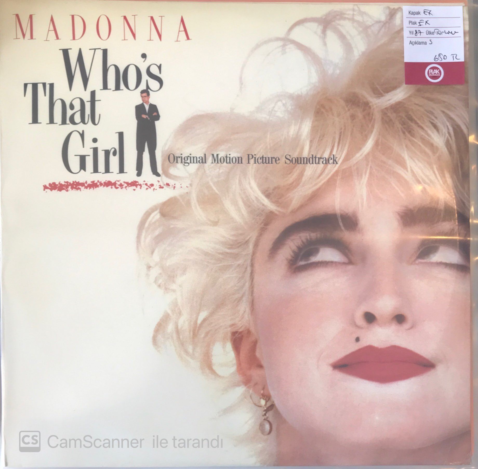 Madonna - Who's That Girl Original Motion Picture Soundtrack LP