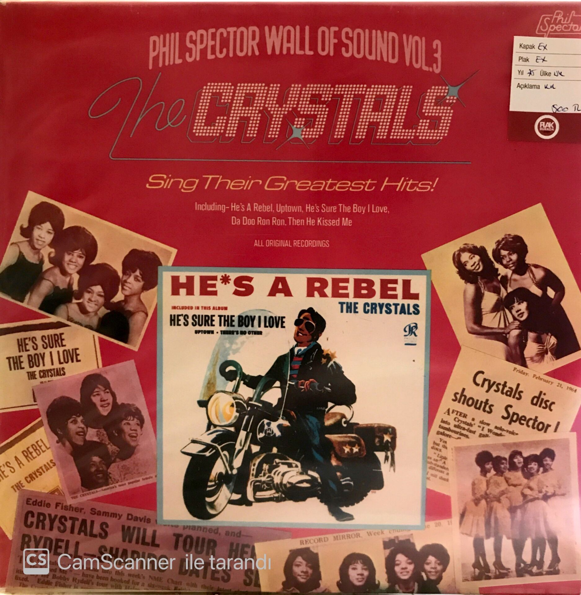 Phil Spector Wall of Sound Vol.3 The Crystals LP