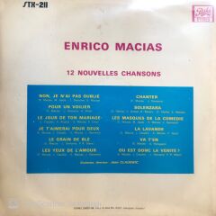 Enrico Macias / 12 Nouvelles Chansons LP