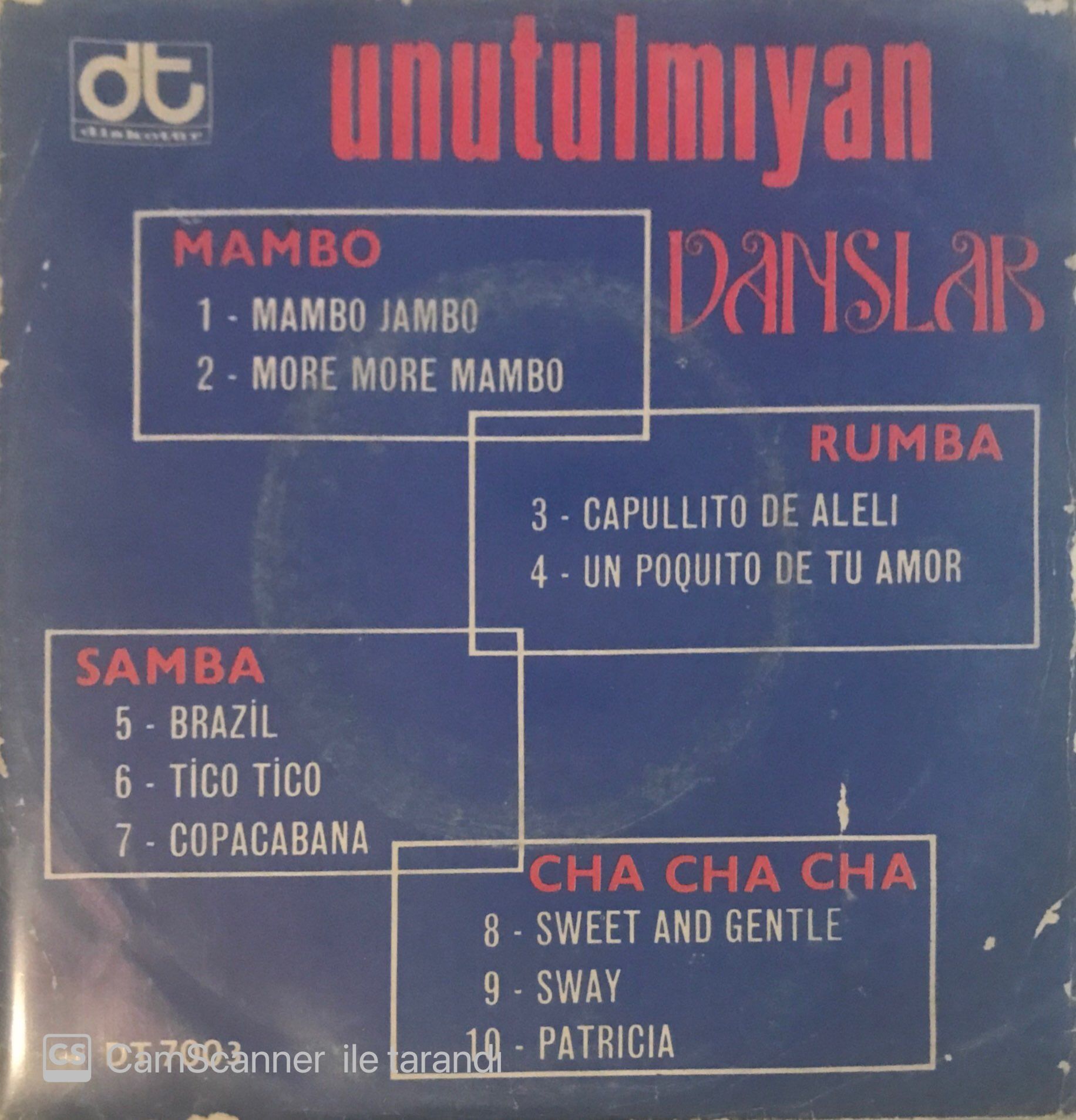 Unutulmayan Danslar Mambo 45lik