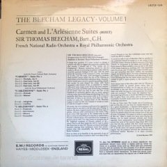Carmen L'arlesienne Suites Sir Thomas Beecham LP