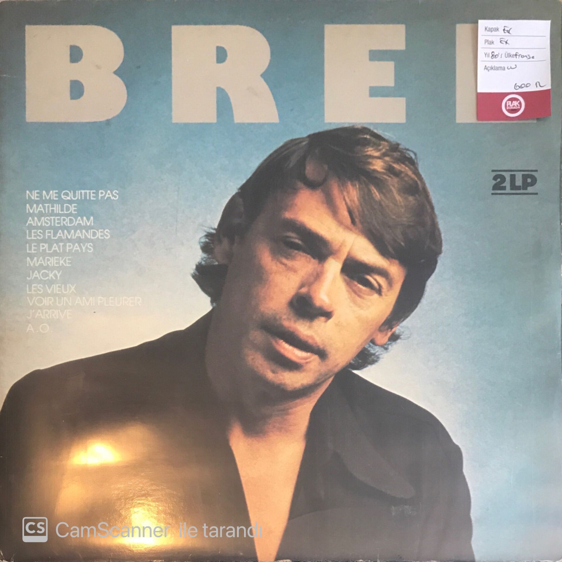 Jacques Brel - Barclay Double LP