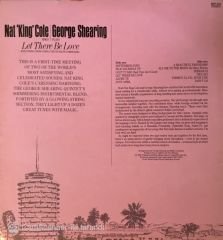 Nat King Cole Sings George Shearing Plays With The Quantet And String Choir-  Let There Be Love LP