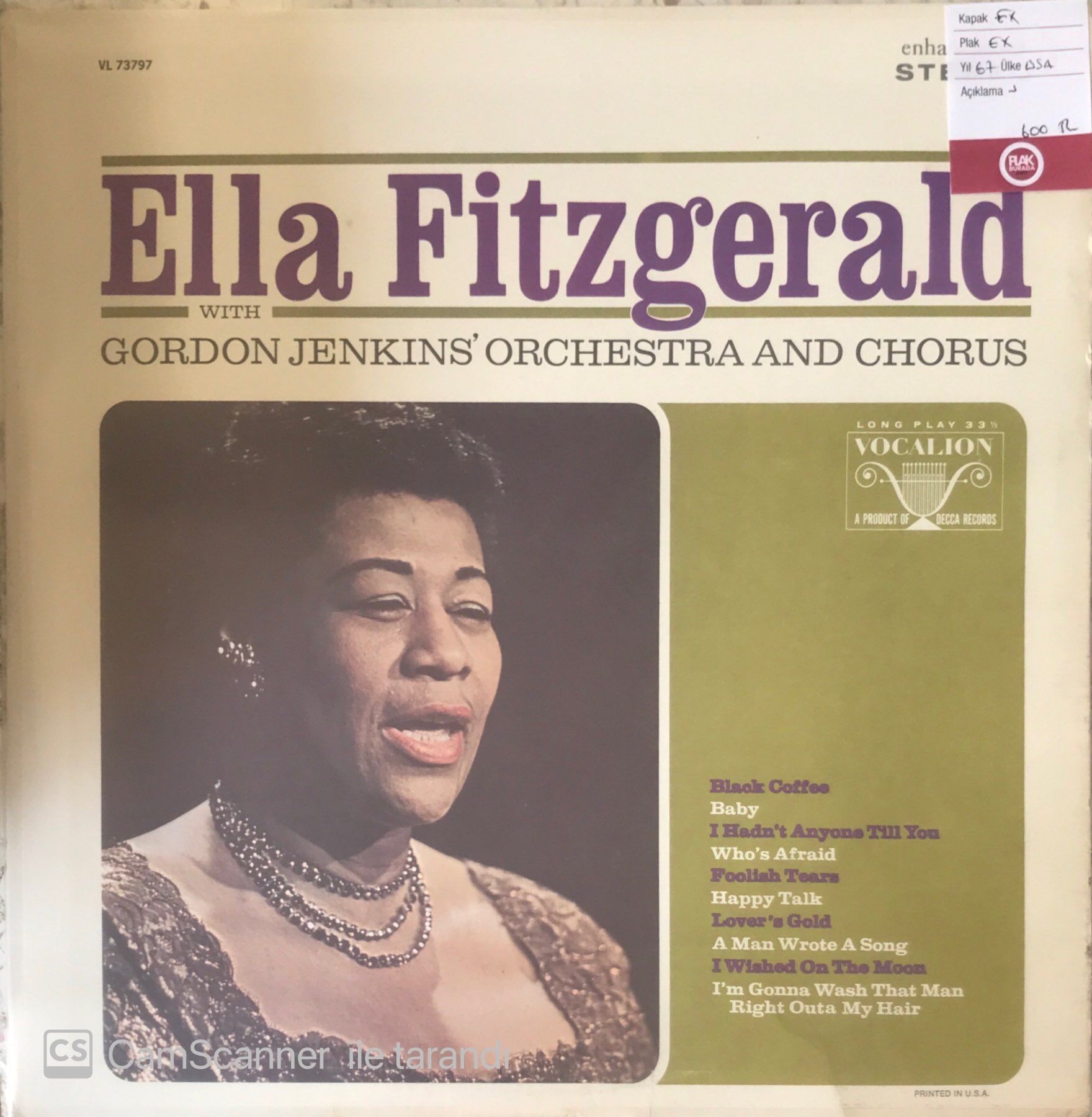 Ella Fitzgerald - Gordon Jenkins' Orchestra And Chorus LP