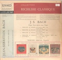 Jean Sebastien Bach Toccata Et Fugue En Re Mineur LP