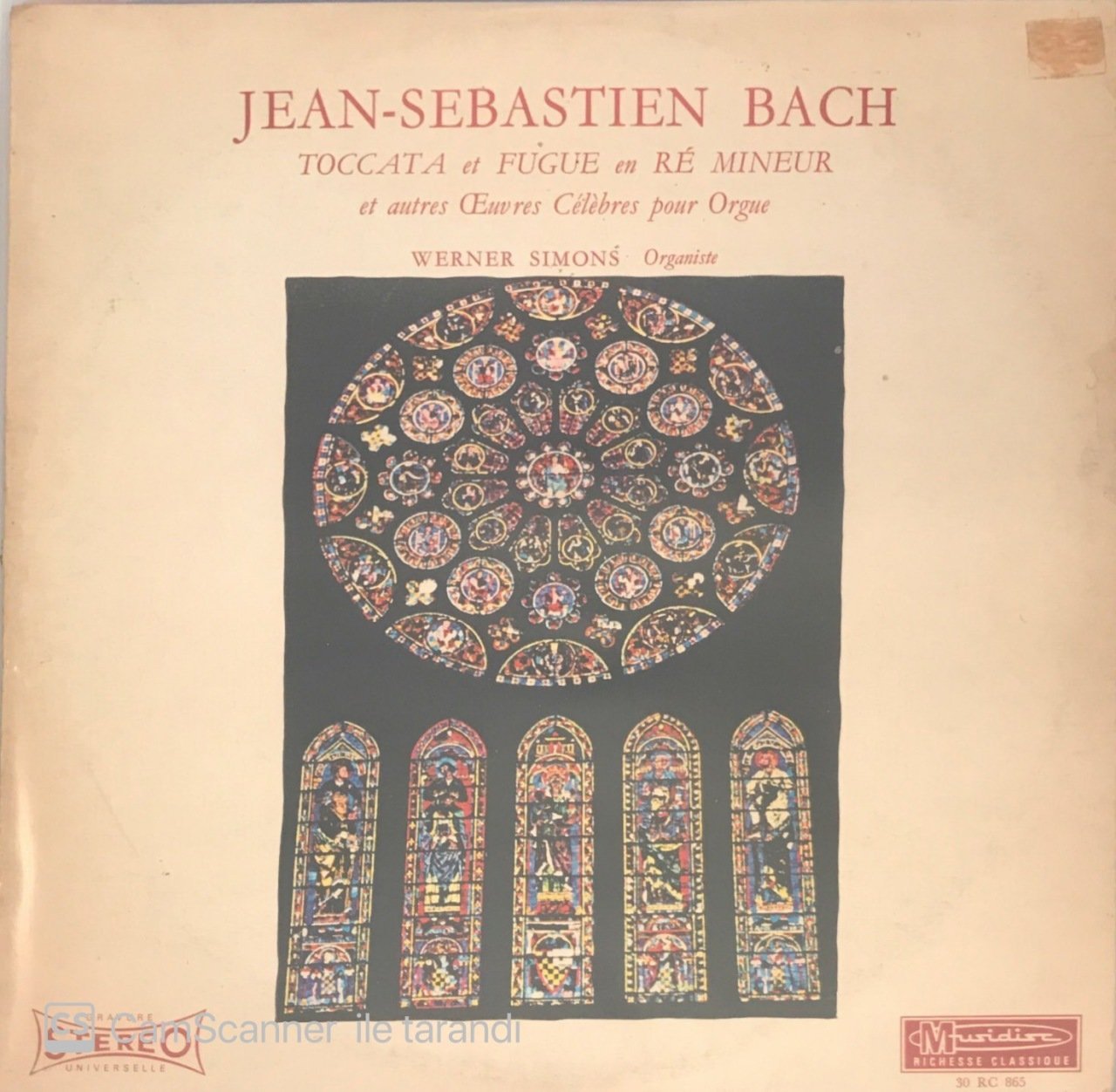Jean Sebastien Bach Toccata Et Fugue En Re Mineur LP