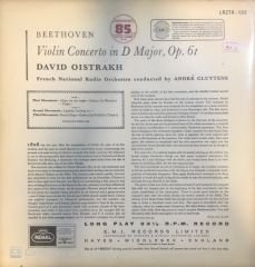 David Oistrakh Beethoven Violin Concerto LP