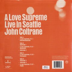 John Coltrane – A Love Supreme: Live In Seattle Double LP