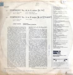 Mozart - Symphony No.40, Symphony No.31 (''Paris'') / London Symphony Orchestra / Krips LP