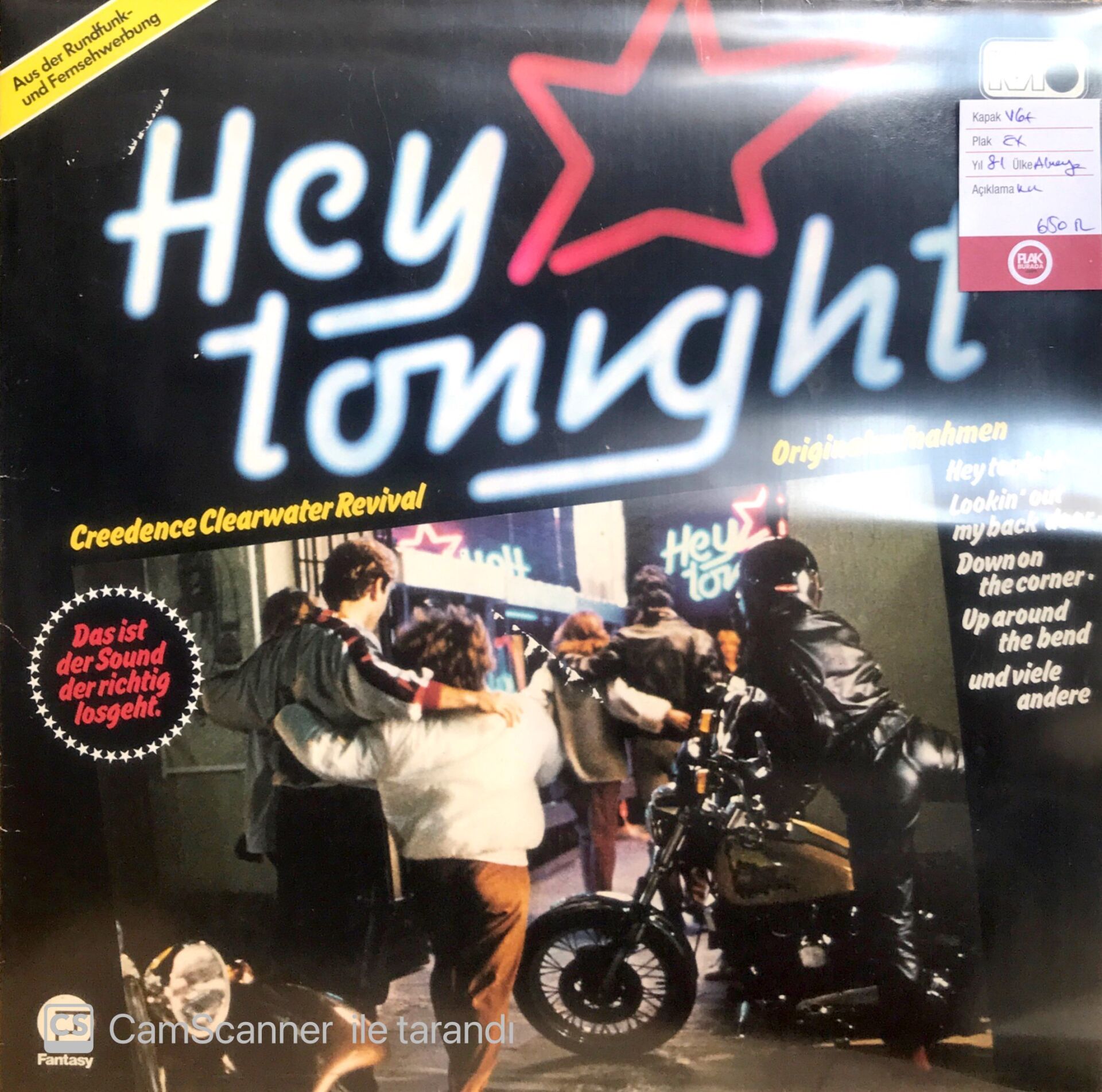 Creedence Clearwter Revival / Hey Tonight LP