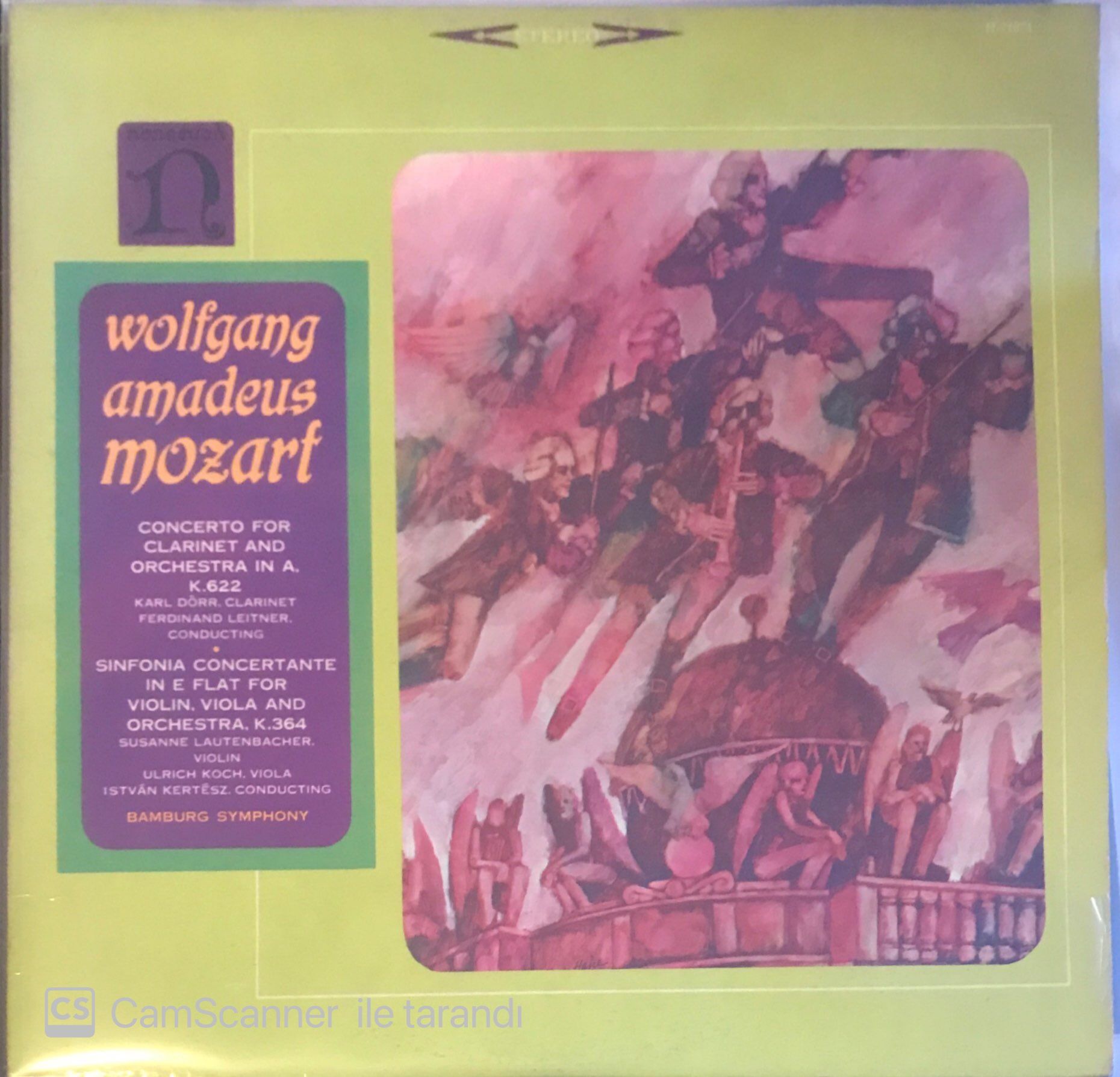Wolfgang Amadeus Mozart - Concerto For Clarinet And Orchestra In A. LP