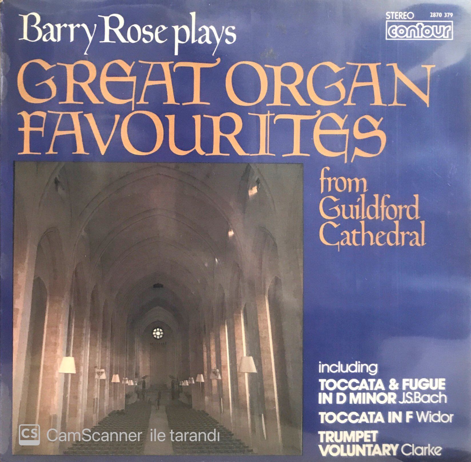 Barry Roseplays / Great Organ Favourites from Guildford Cathedral LP