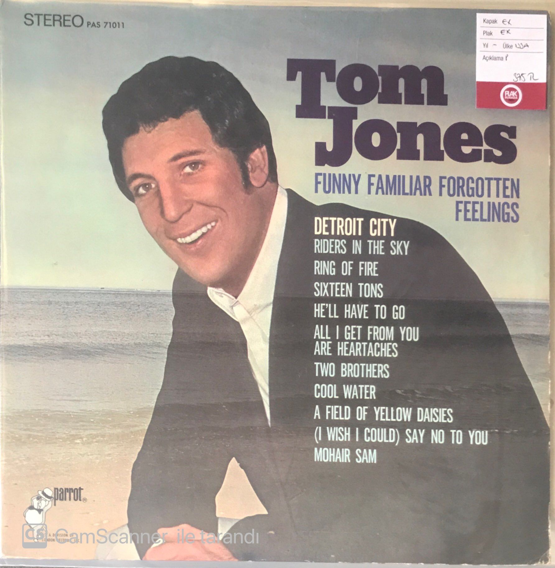 Tom Jones - Funny Familiar Forgotten Feelings LP