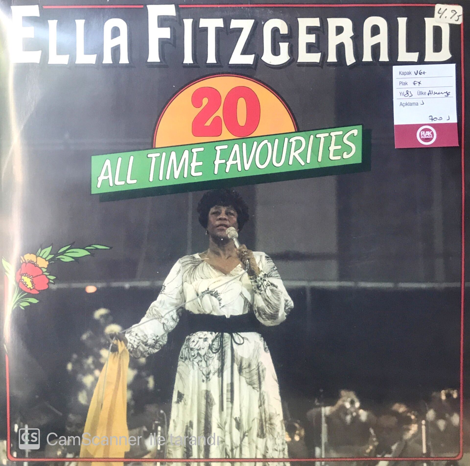 Ella Fıtzgerald 20 All Tıme Favourıtes LP