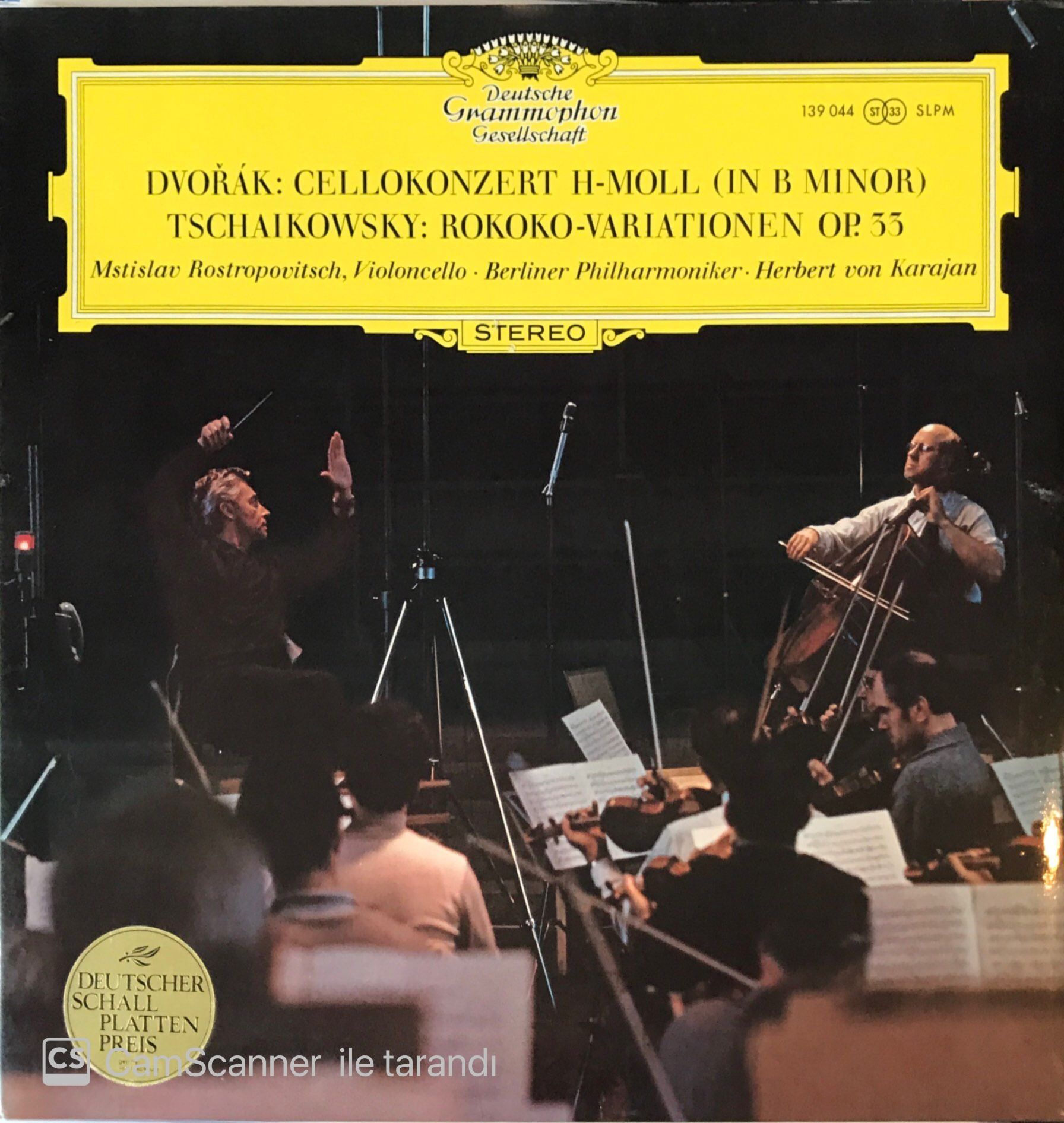 Dvorak Cellokonzert H-Moll (In B Minor) Tschaikowsky : Rokoko Variationen Op.33 LP